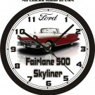 1957 FORD FAIRLANE 500 SKYLINER WALL CLOCK-FREE USA SHIP!