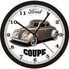 1937 FORD COUPE WALL CLOCK-FREE USA SHIP!