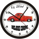 1940 FORD DELUXE COUPE HOT ROD WALL CLOCK-FREE USA SHIP!