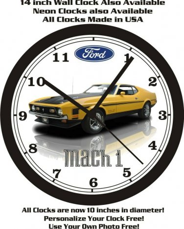 1971 FORD MUSTANG MACH 1 WALL CLOCK-FREE USA SHIP