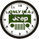 ONLY IN A JEEP LOGO WALL CLOCK-FREE USA SHIP-Ram, F150, Silverado, GMC, Willys