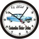 1955 FORD CUSTOMLINE TUDOR SEDAN WALL CLOCK-FREE USA SHIP!--Chevrolet, Dodge
