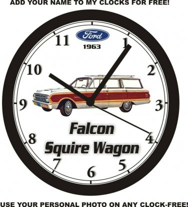 1963 FORD FALCON SQUIRE WAGON WALL CLOCK-Free USA Ship