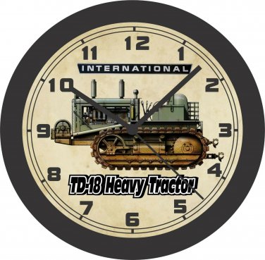 International M1 TD-18 Heavy Tractor Wall Clock-Free US ship-Caterpillar