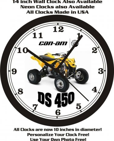 2014 CAN-AM DS 450 ATV WALL CLOCK-FREE USA SHIP!