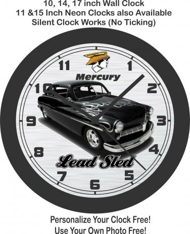 1949 Mercury Lead Sled Wall Clock-Free US Ship, Ford, Chevrolet, Dodge