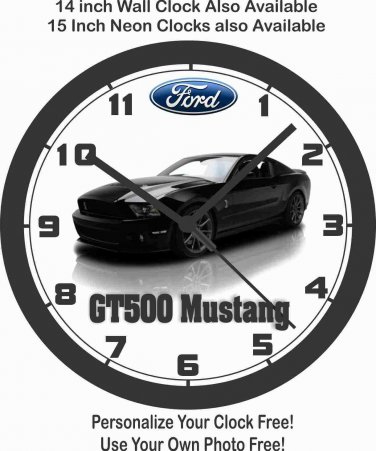 2012 FORD MUSTANG GT500 WALL CLOCK-FREE USA SHIP!