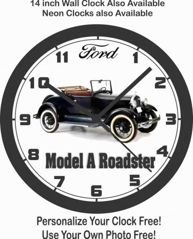 1929 FORD MODEL A ROADSTER CONV. COUPE WALL CLOCK-FREE USA SHIP!