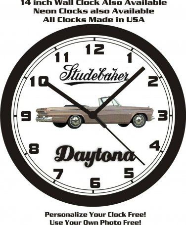 1964 STUDEBAKER DAYTONA CONVERTIBLE WALL CLOCK-FREE USA SHIP!