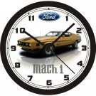 1972 FORD MUSTANG (Gold) MACH 1 WALL CLOCK-FREE USA SHIP!