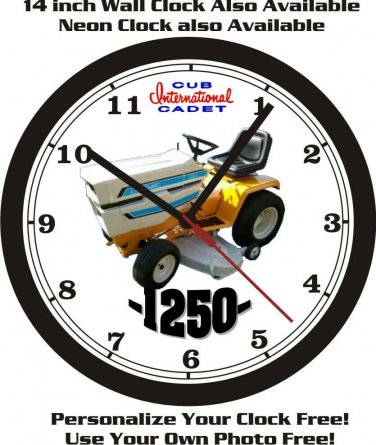 CUB CADET 1250 LAWN TRACTOR WALL CLOCK-FREE USA SHIP!