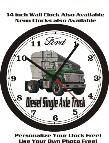 1963 FORD DIESEL SINGLE AXLE TRUCK WALL CLOCK-FREE USA SHIP-Choose 1 of 2