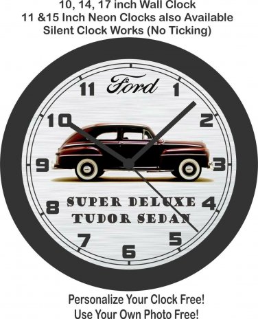 1947 Ford Super Deluxe Tudor Sedan Wall Clock-Free US Ship-Chevrolet