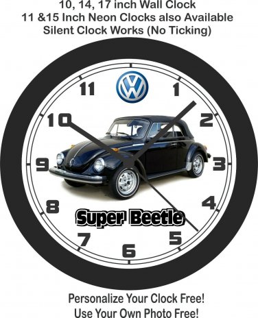 1979 Volkswagen Super Beetle Conv. Wall Clock-Free US Ship