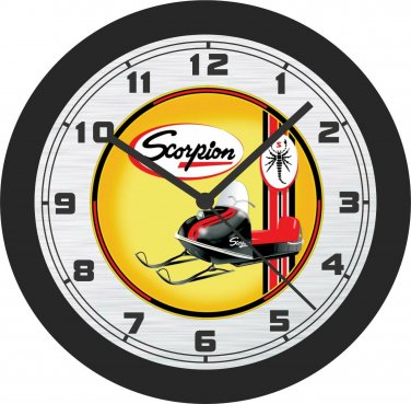 Scorpion Snowmobile Sign Wall Clock-Free US Ship