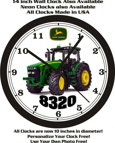 JOHN DEERE 8320 TRACTOR WALL CLOCK-FREE USA SHIP
