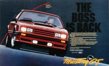 1982 Ford Mustang GT "The Boss Is Back" Advertisement Print-Free US Ship-Chevy