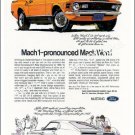 Ford Mustang Mach 1 Advertisement Poster-Free US Ship