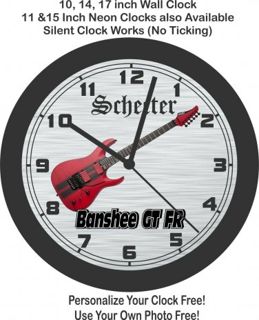 Schecter Banshee GT FR Guitar Wall Clock-Free US Ship-Fender, Gibson