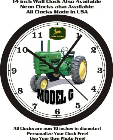 JOHN DEERE MODEL G TRACTOR WALL CLOCK-FREE USA SHIP