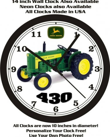 JOHN DEERE 430 TRACTOR WALL CLOCK-FREE USA SHIP