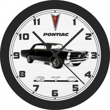 1965 Pontiac GTO (Black) Wall Clock-Free US Ship