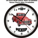 1951 CHEVROLET PICKUP HUGE 14 INCH WALL CLOCK-FREE USA SHIP!