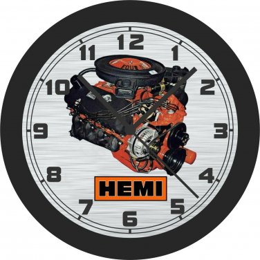 Dodge, Plymouth, Chrysler Hemi Engine Photo Wall Clock-Free US Ship