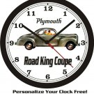 1940 PLYMOUTH ROADKING COUPE WALL CLOCK-FREE USA SHIP!