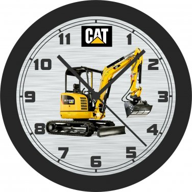 Cat 302.7 Mini Hydraulic Excavator Wall Clock-Free US Ship