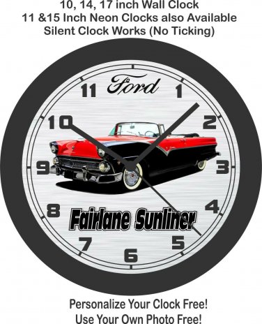 1955 Ford Fairlane Sunliner Wall Clock-Free US Ship, Chevrolet, Cadillac,Mercury
