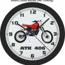 1989 ATK 406 Classic Motocross Bike Wall Clock-Free US Ship-Yamaha, Honda