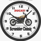 2016 DUCATI SCRAMBLER WALL CLOCK-FREE USA SHIP!