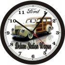 1940 FORD DELUXE STATION WAGON WALL CLOCK-FREE USA SHIP!!-Chevrolet, Dodge, GMC