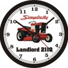 SIMPLICITY LANLORD 2110 LAWN TRACTOR WALL CLOCK-FREE US SHIP