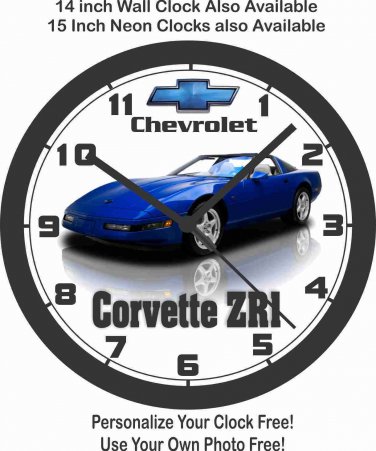 1994 CHEVROLET CORVETTE ZR1 WALL CLOCK-FREE US SHIP, Mustang, Camaro, Roadrunner