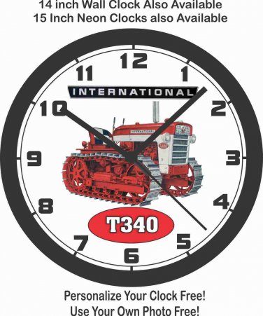 INTERNATIONAL T340 WALL CLOCK- USA SHIP!-Farmall, John Deere