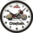2015 INDIAN CHIEFTAIN MOTORCYCLE WALL CLOCK-FREE USA SHIP!