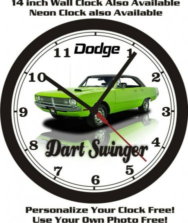 1970 DODGE DART SWINGER WALL CLOCK-FREE USA SHIP!