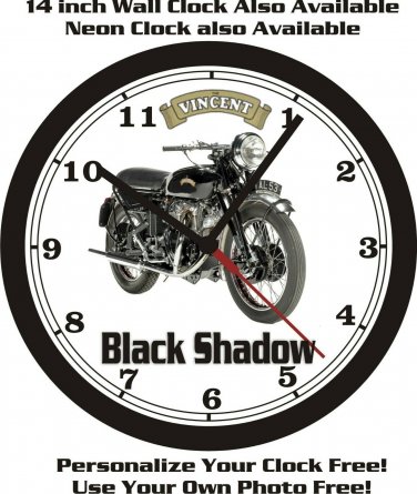 1955 VINCENT BLACK SHADOW WALL CLOCK-FREE USA SHIP-Triumph, BMW, Ducati