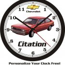 CHEVROLET CITATION WALL CLOCK-FREE USA SHIPPING!-Camaro, Corvette, Mustang