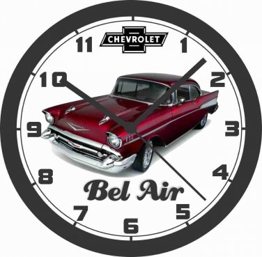 1957 CHEVROLET BEL AIR WALL CLOCK-NEW!-FREE SHIP