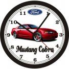 2003-2004 FORD MUSTANG COBRA (RED) WALL CLOCK-FREE USA SHIP!