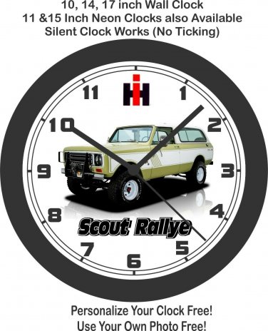 1977 International Scout Rallye Wall Clock-Free US Ship, Blazer, Explorer, Jeep