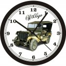 WILLYS MILITARY JEEP WALL CLOCK-FREE USA SHIP