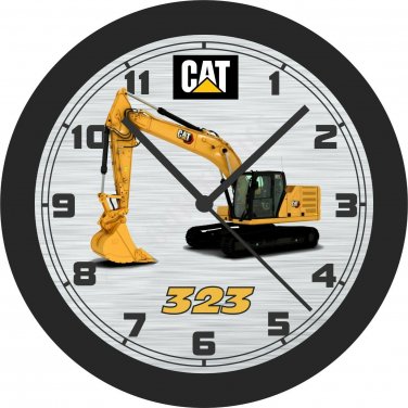 Cat 323 Mini Hydraulic Excavator Wall Clock-Free US Ship