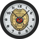 United States Marine Corp. Police Badge Wall Clock-Free US Ship