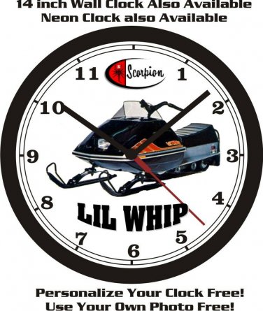 SCORPION LIL WHIP SNOWMOBILE WALL CLOCK-FREE USA SHIP- ARCTIC CAT, POLARIS