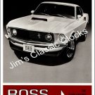 Ford Mustang Boss 429 Manufacturer Advertisement Poster-Free US Ship