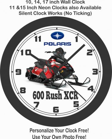 2019 POLARIS 600 RUSH XCR SNOWMOBILE WALL CLOCK-FREE USA SHIP